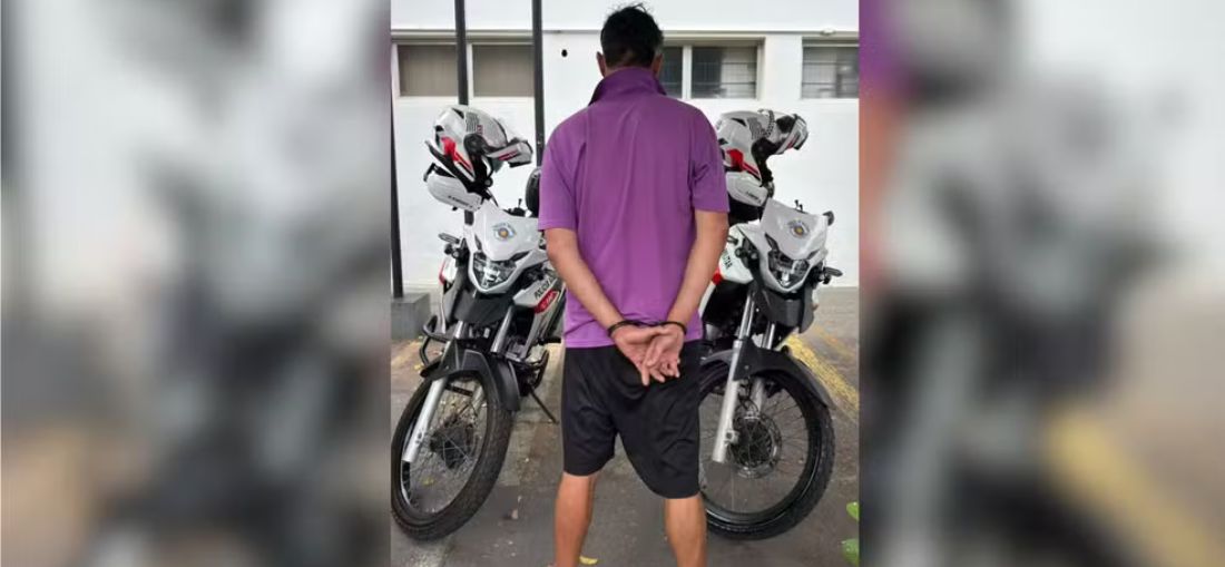 Homem é preso suspeito de agredir a companheira em Catanduva (SP) — Foto: Divulgação / Polícia Militar 