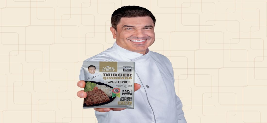 Edu Guedes ensina receita com o hambúrguer quadrado para refições