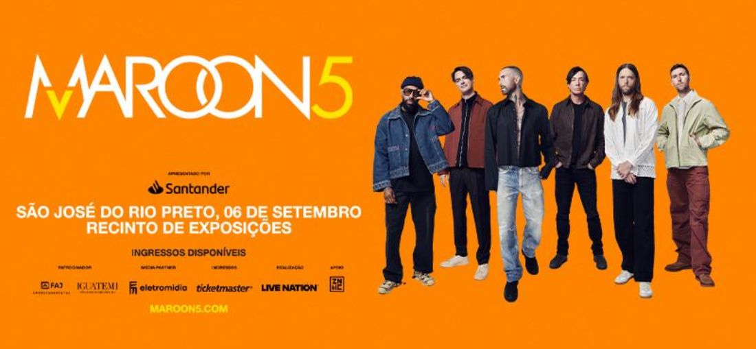 Iguatemi São José do Rio Preto se torna ponto oficial exclusivo para o show do Maroon 5 na cidade 